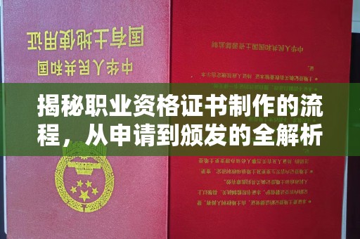 武乡揭秘职业资格证书制作的流程，从申请到颁发的全解析