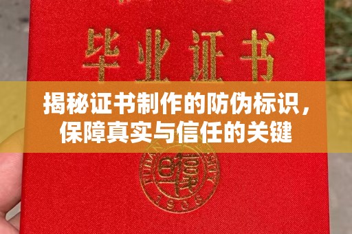 武乡揭秘证书制作的防伪标识，保障真实与信任的关键