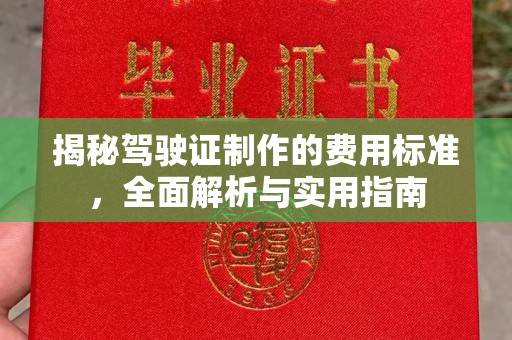 武乡揭秘驾驶证制作的费用标准，全面解析与实用指南