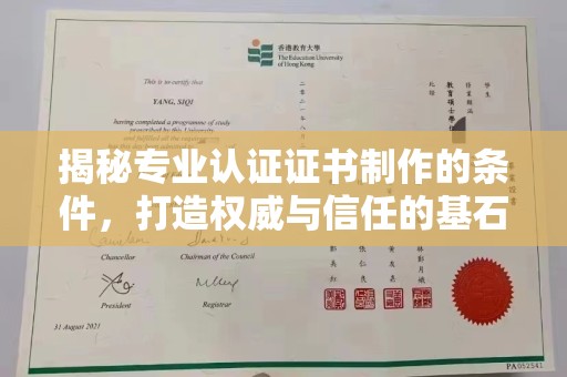 武乡揭秘专业认证证书制作的条件，打造权威与信任的基石