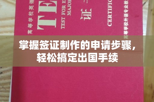 武乡掌握签证制作的申请步骤，轻松搞定出国手续
